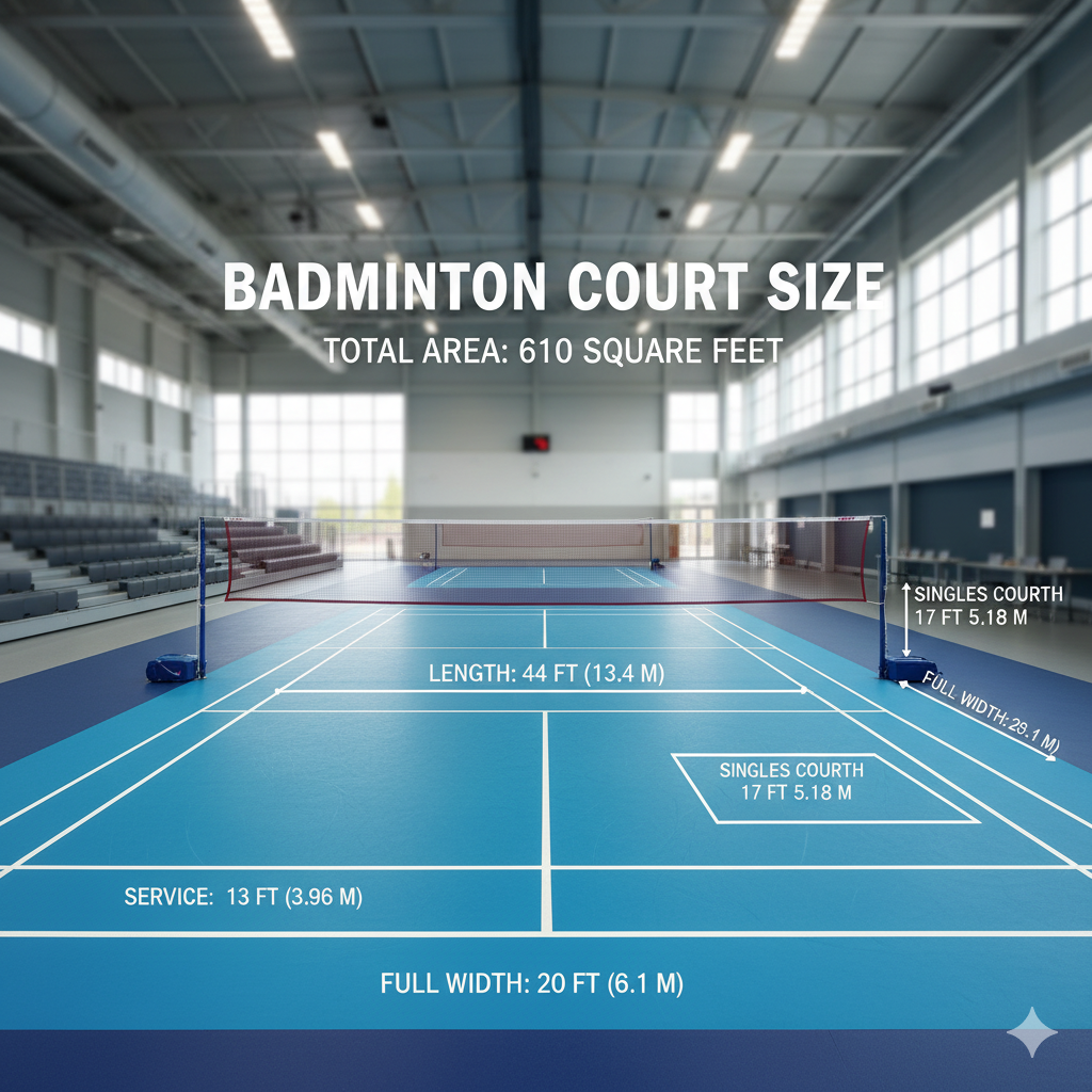 Badminton Court Size in Square Feet