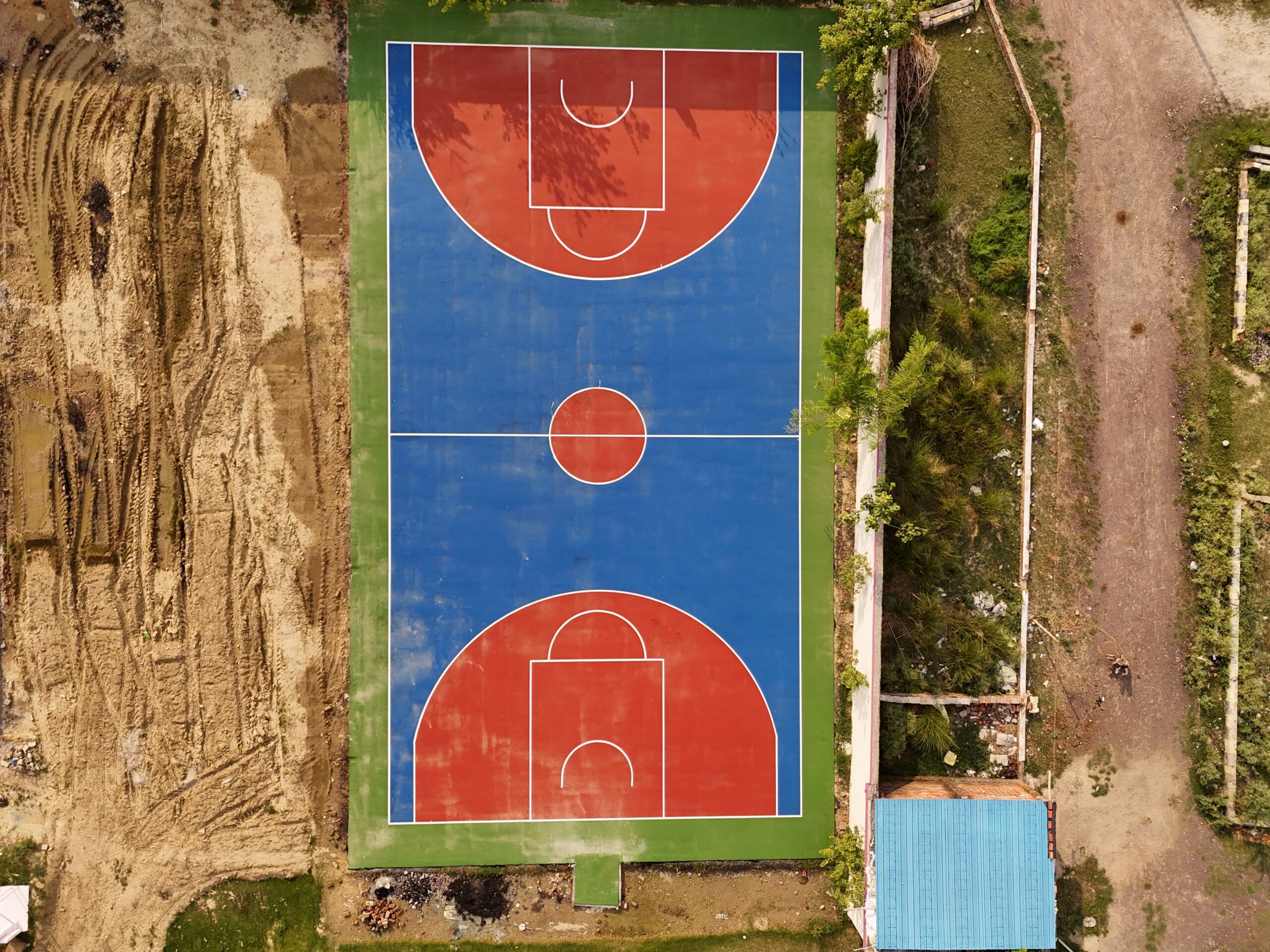 basketball court construction in agra