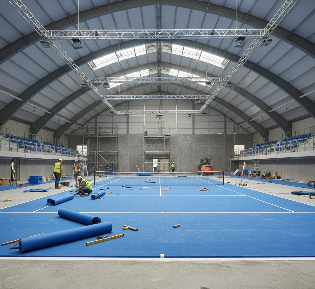 Indoor Tennis Court Construction