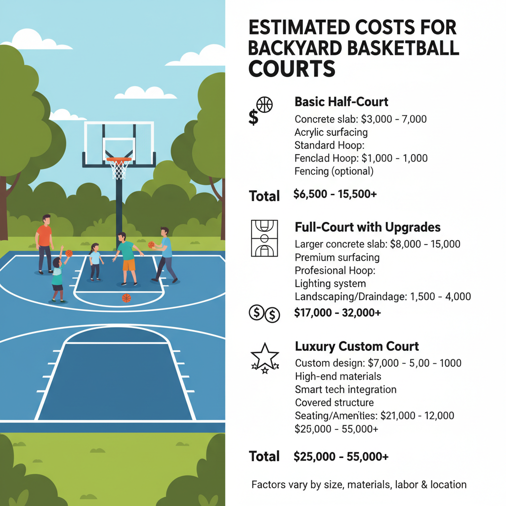 Estimated Costs for Backyard Basketball Courts