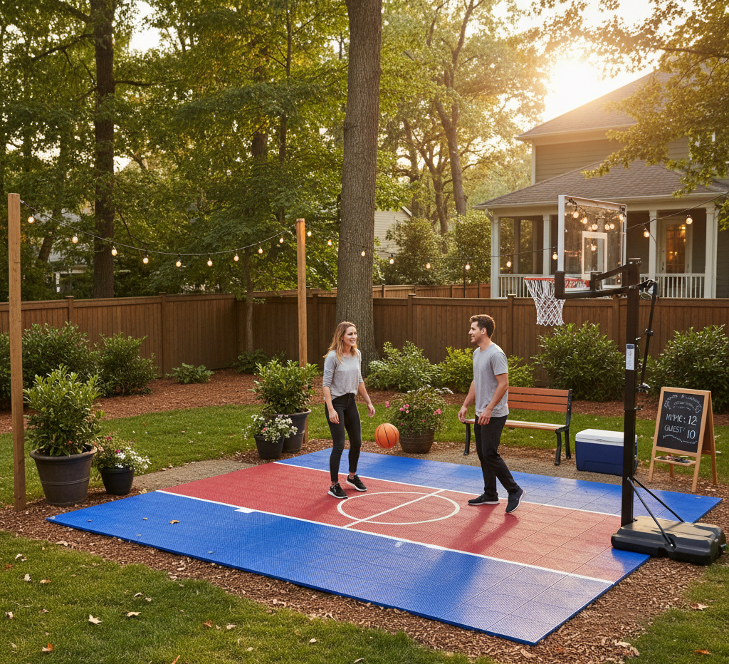 DIY Backyard Basketball Court Without Concrete