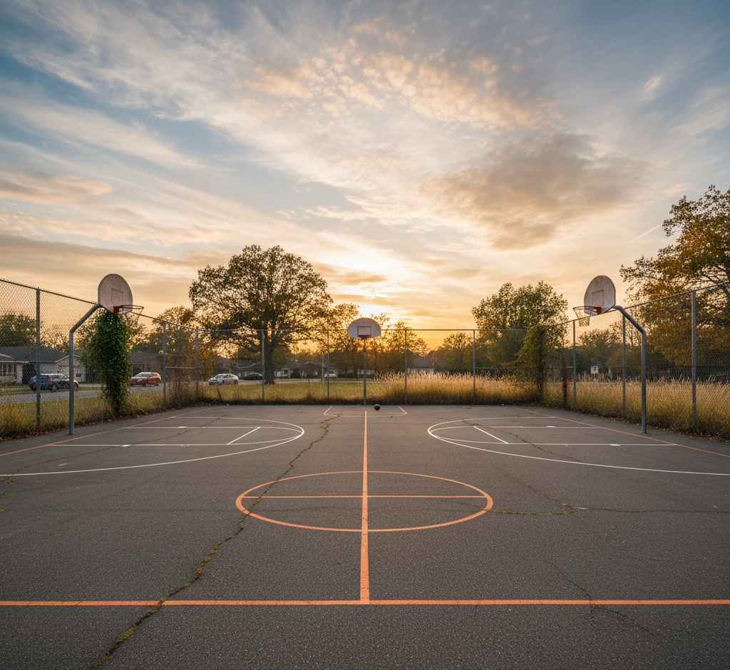 Empty Basketball Court