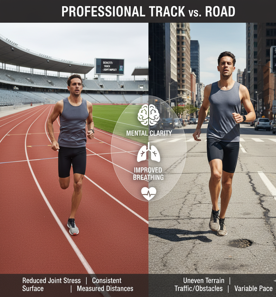 Benefits of Running on a Professional Track vs Road”