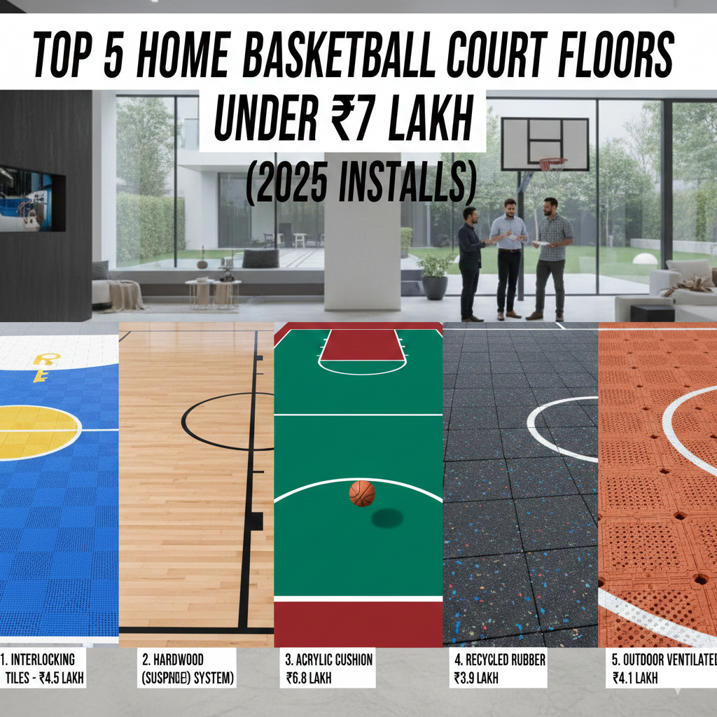 Top 5 home basketball court floors under ₹7 lakh for 2025 installs.